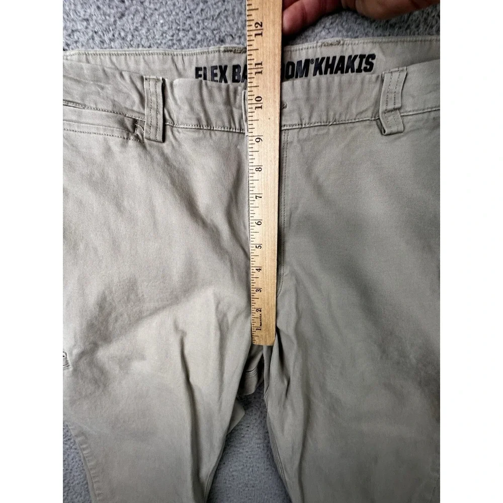 Duluth Trading Co Flex Ballroom Khakis Mens 38x32 Slim Fit Beige Chino Pants